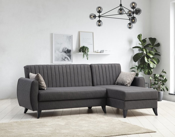 Atelier Del Sofa Sofá cama esquinero Alkon - Dark Grey Atelier Del Sofa Sofá cama esquinero Alkon - Dark Grey